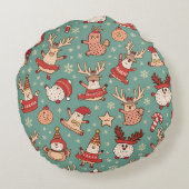 Weihnachtskissen Rundes Kissen (Rückseite)