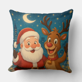 Weihnachtskissen - Santa & Rentiere - Wohnkultur Kissen