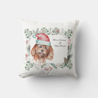 Weihnachtskissendekor Goldendoodle Kissen