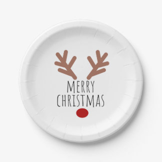 Weihnachtskiste Reindeer Antlers Pappteller