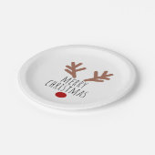 Weihnachtskiste Reindeer Antlers Pappteller (Schrägansicht)