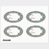 Weihnachtskites, Geschenksticker Ovaler Aufkleber (Blatt)