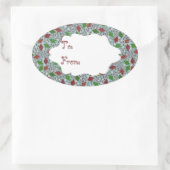 Weihnachtskites, Geschenksticker Ovaler Aufkleber (Tasche)