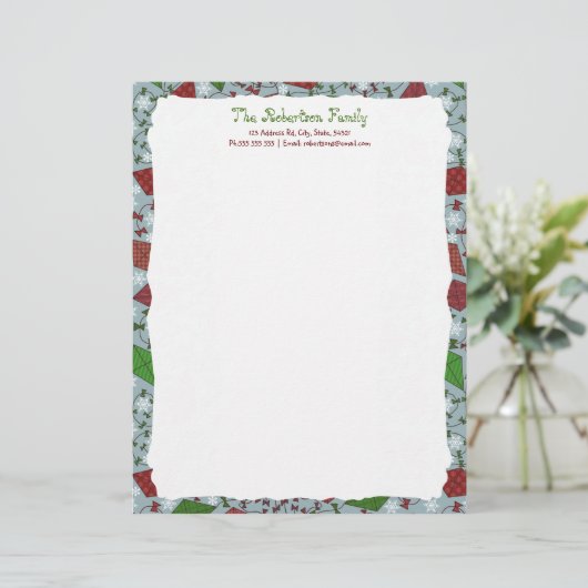 Weihnachtskites, personalisierter Briefkopf (Stehend Vorderseite)