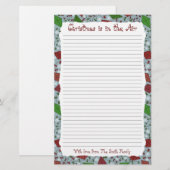 Weihnachtskites, personalisiertes Schreibpapier Briefpapier (Vorne/Hinten)
