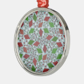 Weihnachtskites, Premium-Ornament Silbernes Ornament (Links)