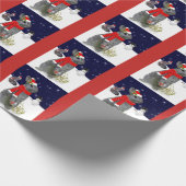 Weihnachtskits Wrapping Paper (rot) Geschenkpapier (Ecke)