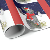 Weihnachtskits Wrapping Paper (rot) Geschenkpapier (Rolleneckpunkt)
