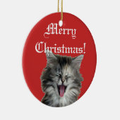 Weihnachtskitschige Rot-Ornament Keramik Ornament (Rechts)
