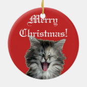 Weihnachtskitschige Rot-Ornament Keramik Ornament (Hinten)