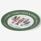 Weihnachtskitschigkeit Pappteller (Schrägansicht)