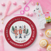 Weihnachtskitschigkeit rote Grenze Pappteller (Party)