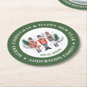 Weihnachtskitschigkeit Runder Pappuntersetzer (Angewinkelt)