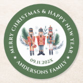 Weihnachtskitschigkeit Runder Pappuntersetzer (Vorderseite)