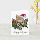 Weihnachtskitschkarte Karte (Gelbe Blume)