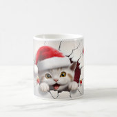 Weihnachtskitt mit Santa-Kappe Kaffeetasse (Mittel)