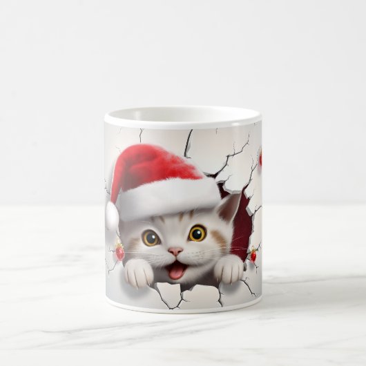 Weihnachtskitt mit Santa-Kappe Kaffeetasse (Mittel)