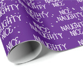 Weihnachtskittel auf Lila Geschenkpapier (Rolleneckpunkt)