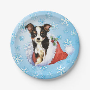 Weihnachtskittel Chihuahua Papierplatte Pappteller
