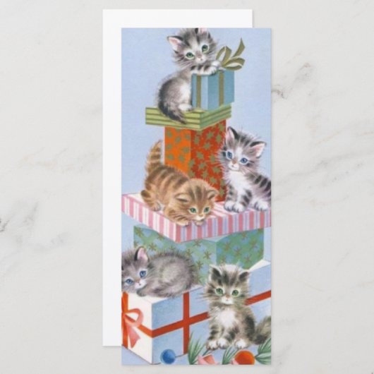 Weihnachtskitten auf Weihnachtsgeschenke (Vorne/Hinten)