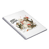 Weihnachtskitten bauen Schneemann Notizblock (Rechte Seite)