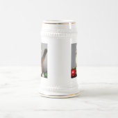 Weihnachtskitten in Weihnachtsmannmütze Bierglas (Mittel)