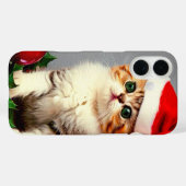 Weihnachtskitten in Weihnachtsmannmütze Case-Mate iPhone Hülle (Rückseite (Horizontal))
