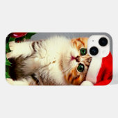 Weihnachtskitten in Weihnachtsmannmütze Case-Mate iPhone Hülle (Rückseite (Horizontal))