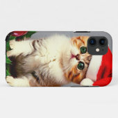 Weihnachtskitten in Weihnachtsmannmütze Case-Mate iPhone Hülle (Rückseite (Horizontal))