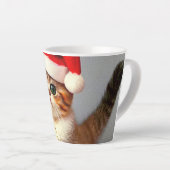 Weihnachtskitten in Weihnachtsmannmütze Milchtasse (Rechte Ecke)
