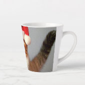Weihnachtskitten in Weihnachtsmannmütze Milchtasse (Rechts)