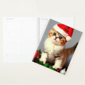 Weihnachtskitten in Weihnachtsmannmütze Planer (Anzeige)