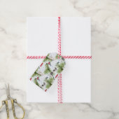 Weihnachtskitten mit Vögeln Geschenkanhänger (Mit Garn)