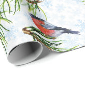 Weihnachtskitten mit Vögeln Geschenkpapier (Rolleneckpunkt)