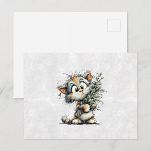 Weihnachtskitten Postkarte (Vorne/Hinten)