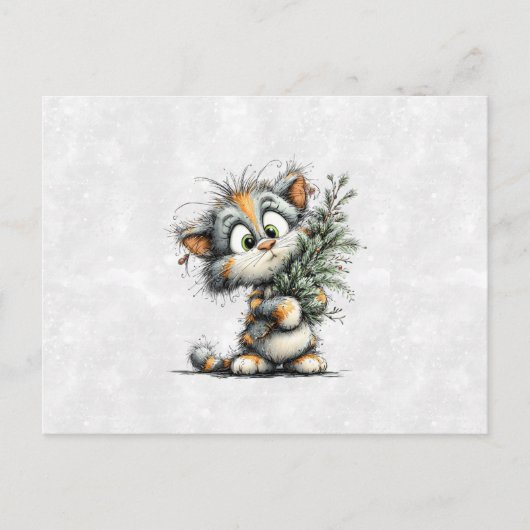 Weihnachtskitten Postkarte (Vorderseite)