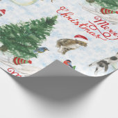 Weihnachtskitten und Schneemänner Geschenkpapier (Ecke)