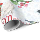 Weihnachtskitten und Schneemänner Geschenkpapier (Rolleneckpunkt)