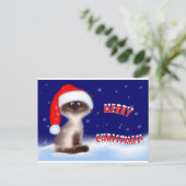 Weihnachtskitty Feiertagspostkarte (Stehend Vorderseite)
