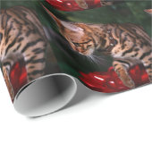 Weihnachtskitty-Foto (inländische bengalische Geschenkpapier (Rolleneckpunkt)