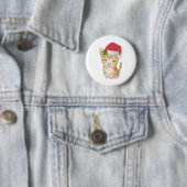 Weihnachtskitty-Katzen-Geschenk-Button-Brosche Button (Beispiel)