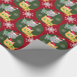 Weihnachtskitty-Katzen-niedliches Geschenkpapier