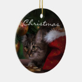 Weihnachtskitty Keramik Ornament (Rechts)