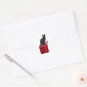 Weihnachtskitty Runder Aufkleber (Umschlag)