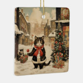 Weihnachtskitty, Schneetag Keramikornament (Rechts)