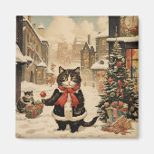 Weihnachtskitty, Schneetag Magnet (Vorne)