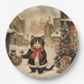 Weihnachtskitty, Schneetag Pappteller (Vorderseite)