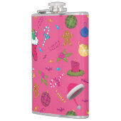 Weihnachtskizze Nahtloses Muster Flachmann (Links)