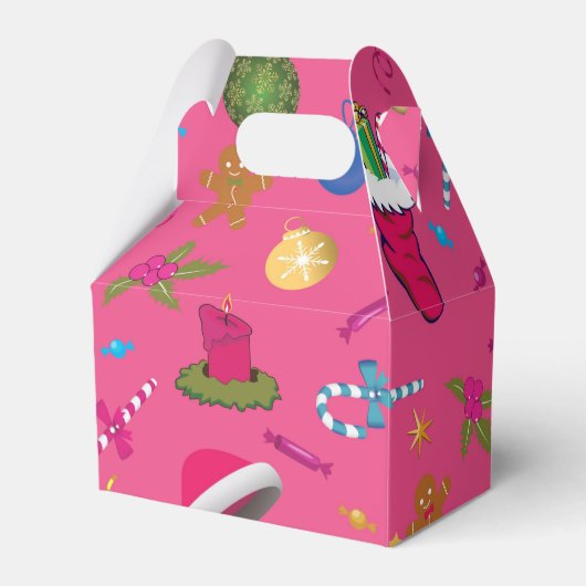 Weihnachtskizze Nahtloses Muster Geschenkschachtel (Vorderseite)
