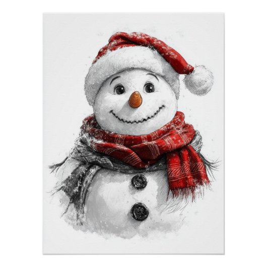 Weihnachtskizze Poster (Vorderseite)